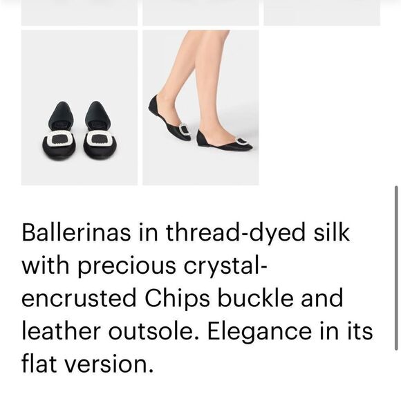 Roger Vivier Chip Strass Ballet Flat Black - Picture 13 of 14